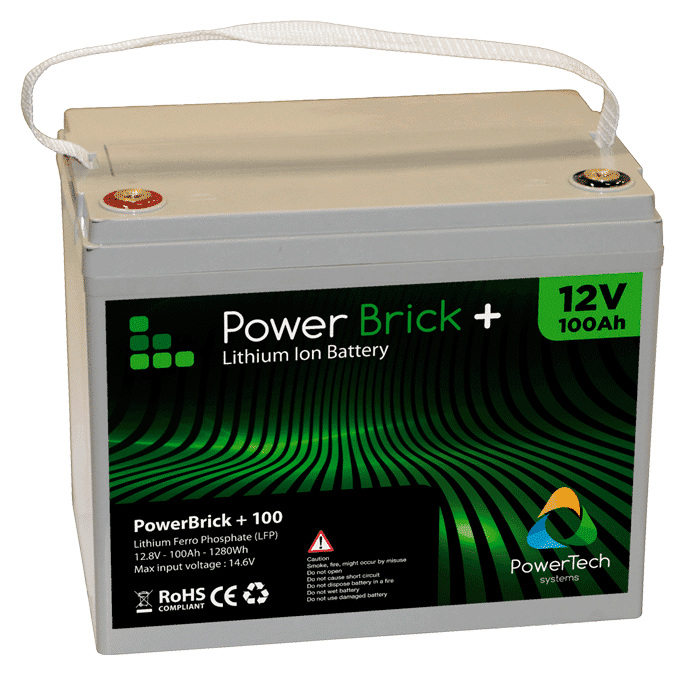 Batterie Lithium 12V 100Ah - LiFe (LiFePO4) - PowerBrick®