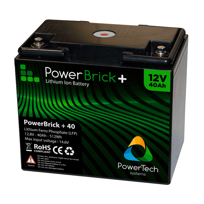 Batterie Lithium 12V 40Ah - LiFe (LiFePO4) - PowerBrick®