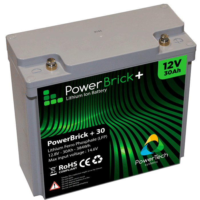 PowerBrick Batería de litio 12V 30Ah PB+12/30