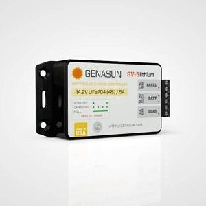 Genasun GV5 Lithium 65W-5A MPPT Solar Controler for 12V Lithium Batteries