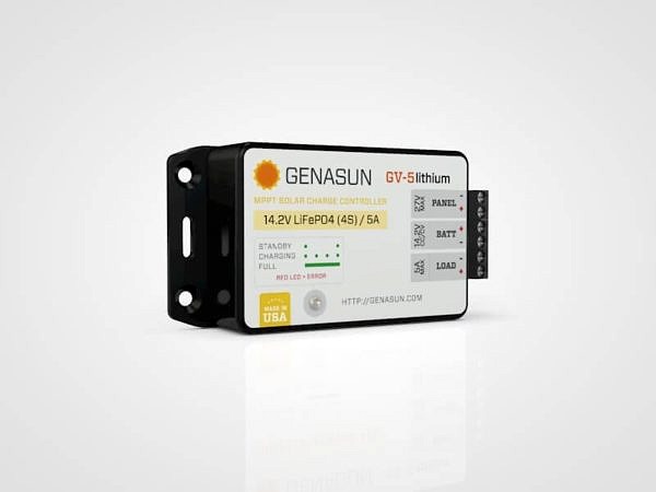 Genasun GV5 Lithium 65W-5A MPPT Solar Controler for 12V Lithium Batteries