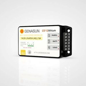 Genasun GV5 Lithium 65W-5A MPPT Solar Controler for 12V Lithium Batteries