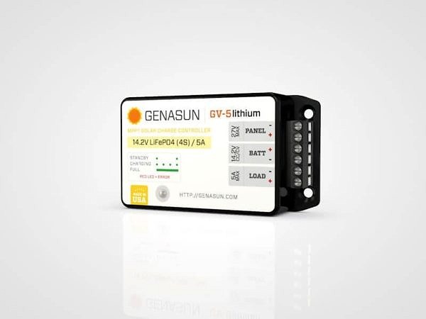 Genasun GV5 Lithium 65W-5A MPPT Solar Controler for 12V Lithium Batteries