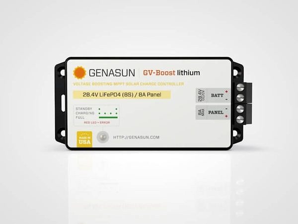 Genasun GV-Boost solar charge controller with MPPT for 24V Lithium Batteries