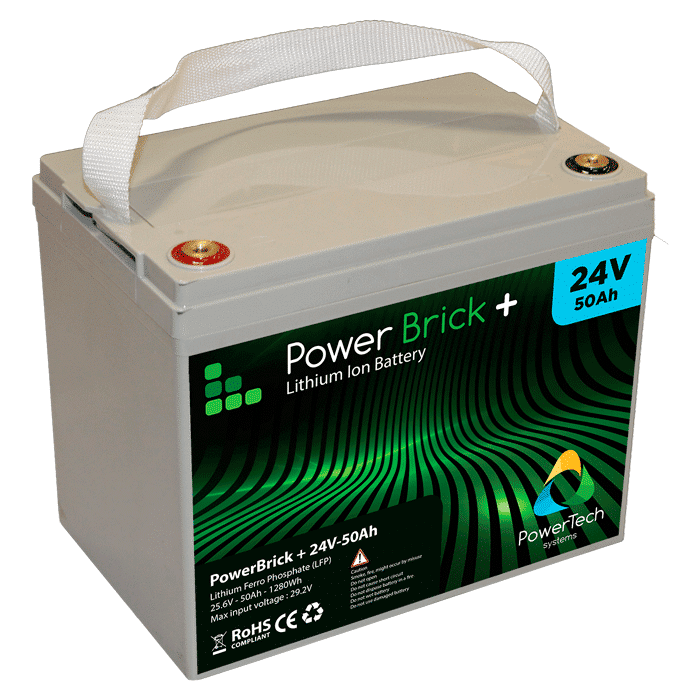 Lithium Ion battery 24V 50Ah - powerbrick : High performance LiFe battery